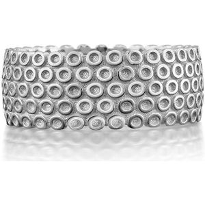 Sterling zilveren vol cirkels ring voor vriendin, Ongebruikelijke ring in 925 Zilver