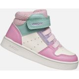 Geox - Eclyper - Sneakers - Wit en Donkerroze - Voor Meisjes