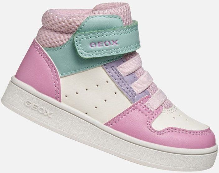 Geox - Eclyper - Sneakers - Wit en Donkerroze - Voor Meisjes