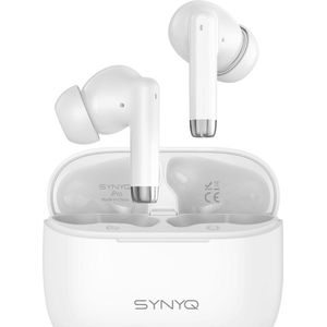 Synyq iPro - Draadloze Oordopjes – Universeel - Bluetooth Oordopjes – Oortjes draadloos – Oordopjes draadloos - Bluetooth 5.3 - Wit