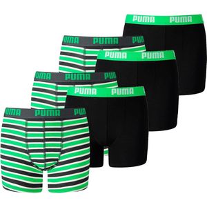 BOXERS 6 PACK Puma Basic Boxer Boxershorts met bedrukte strepen Jongens kinderondergoed