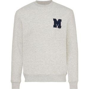 Crew Neck Sweatshirt With Embroidery Mannen - Off White Melee - Maat XL