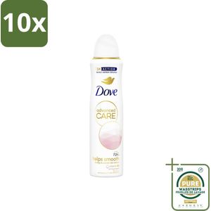 10 x Dove Deodorant Spray - Advanced Care - For Smooth Skin - 150 ml - Grootverpakking - Dove Deodorant Spray - Calming Blossom - Anti-transpirant Spray - Bloemige Geur - Vitamine B3