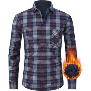 Geruit Flanellen Overhemd voor Heren - Lange Mouwen Casual Fleecejack