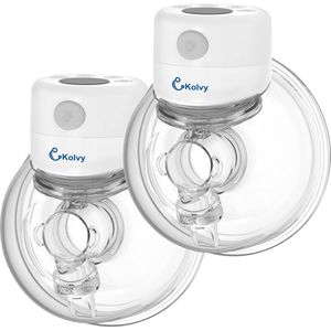 Kolvy® Max Draadloze Elektrische Borstkolf - Dubbel - Intelligente Kolfapparaten - Handsfree Breast Pump - Incl. E-Book Borstvoeding - USB Oplaadbaar - Incl. 3 Maten