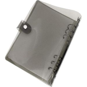 Zachte PVC 6-Ring Binder Cover met Snap Button Sluiting - Losse Blad Map - Persoonlijke Planner Binder voor Thuisschool en Kantoor - A6 formaat - Schrijfbenodigdheden .