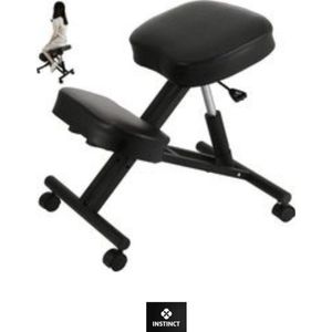 Instinct® Kniestoel - Ergonomisch - Ergochair - Ergonomische Werkkruk & Bureaustoel - Balansstoel - Stoel - Kruk - Elegant Ontwerp - Zwart