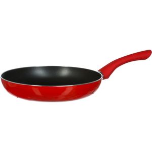 Secret de Gourmet - Koekenpan - Alle kookplaten/warmtebronnen geschikt - rood/zwart - Dia 24 cm