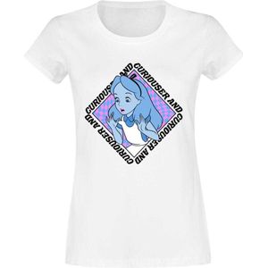 Alice in Wonderland Alice Face T-shirt wit XXL