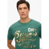 Superdry Metallic Workwear Graphic T-shirt Met Korte Mouwen Groen S Man