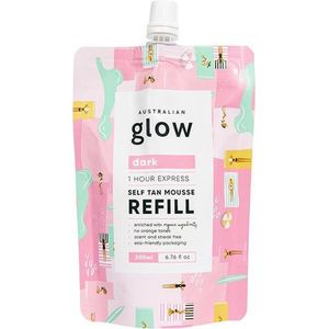 Australian Glow Self Tanning Mousse - Navulverpakking Zelfbruiner Schuim - Dark -  200ml