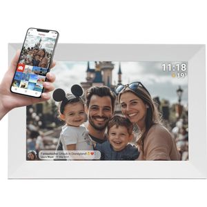 Avalect Digitale Fotolijst 10.1 inch – 32GB – WiFi & Touchscreen – Frameo App – IPS Display – Digitaal Fotolijstje – Frameo Digitale Fotolijst - Wit