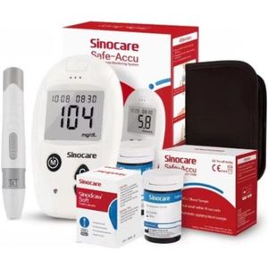 Bloedglucose meter – met 100 test strips en 100 lancetten – Diabetes – bloedsuiker meter – bloedglucose meter