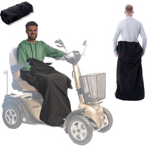 Belieff Scootmobiel Deken - Beenkleed Scootmobiel - Voetenzak - Scootmobielaccessoires - Wind- en Waterdicht - Fleece - Dichte Zak - Zwart - Medium