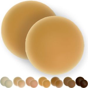 BOOBEES Nipple Covers - 10cm - Caramel - M - Beige Lichte Huidskleur - Tepelcovers - Herbruikbaar - Tepelplakkers - Swimproof - Onzichtbaar - Grote borsten