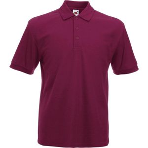 Fruit Of The Loom Heren 65/35 Heavyweight Piqué Poloshirt Korte Mouwen. (Bordeaux)