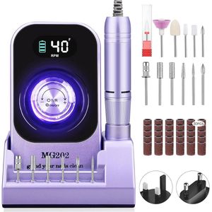 Professionele elektrische nagelboormachine met 40000 RPM en LCD-display voor manicure en pedicure