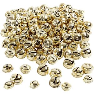 Belletjes, 13+15+17 mm, Goud, 220 Div