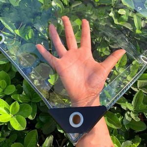 Waterdicht afdekzeil transparant 03 mm pvc-kunststof - Terras paviljoen - Windbescherming - Buiten - 420 g/m² - 2 m x 2 m