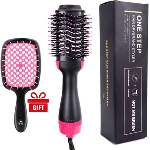 Föhnborstel - 4 in 1 borstel - stijlborstel - krulborstel - Haardroger - Roze / Zwart - Airstyler