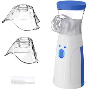 Vernevelaar Inhalator – Stil & Draagbaar – Nebulizer met 3 Mondstukken - vernevelaar inhalator volwassene - Inhalator – Voor Kind & Volwassene - Inhalator voor volwassenen – Oplaadbaar & Compact - Wit - Nebulizer -