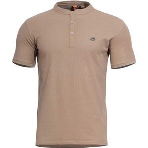 Pentagon Levantes Henley Korte Mouw Poloshirt Bruin L Man