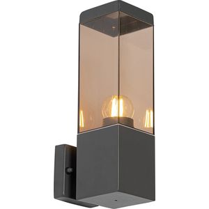 QAZQA malios - Moderne Wandlamp voor buiten - 1 lichts - L 8 cm - Brons - Buitenverlichting