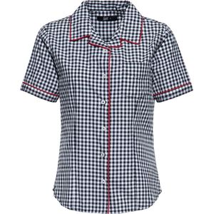 Queen Kerosin Damen Retro Hemdbluse Schwarz-S