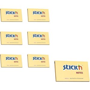 Stick'n sticky notes - 6-pack - 76x127mm, pastel oranje, 100 memoblaadjes per blok