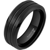 Wolfraam heren ring Classic Groove 8mm-21.5mm
