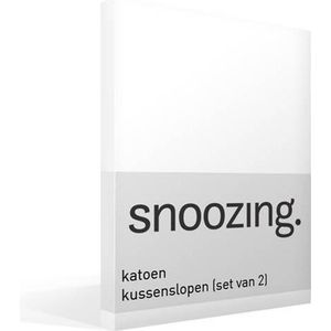 Snoozing - Katoen - Kussenslopen - Set van 2 - 50x70 cm - Wit