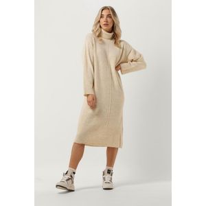 Object Abbie L/s Knit Dress Jurken Dames - Rok - Jurk - Beige - Maat S