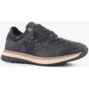 Hush Puppies leren dames sneakers zwart - Maat 36 - Uitneembare zool