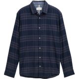 TOM TAILOR - Overhemd - Navy - Katoen - Geruit - Lange Mouw