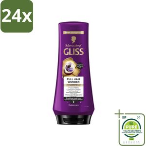 Gliss Conditioner Full Hair Wonder - 200 ml - Voordeelverpakking - 24 stuks - Haarversterking - Volume