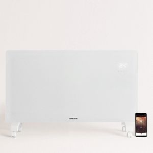 CREATE - Convecteur électrique en verre WiFi - 2500w - 24-uurs timer - WARM CRYSTAL