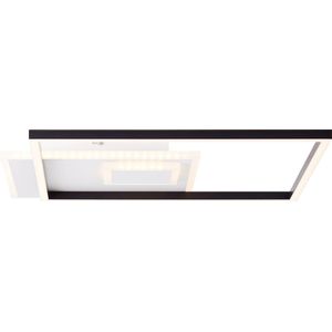 Brilliant Iorgo LED plafondpaneel 44x44cm zwart/wit, metaal/kunststof, 1x LED geïntegreerd, 40 W, (lichtstroom: 4300lm, lichtkleur: 3000K)