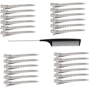24 stuks eentebill haarspelden - alligator curl haarclips - doe-het-zelf haaraccessoires - dames meisjes .