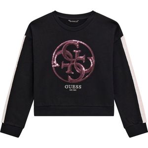 Guess Girls Logo Sweater Zwart - Maat 152