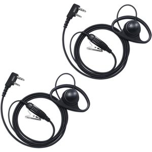 Walkie Talkie Oortje - D-vormige 2 Pin Headset - Voor Radiocommunicatie