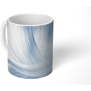 Mok - Koffiemok - Blauw - Acrylverf - Design - Mokken - 350 ML - Beker - Koffiemokken - Theemok