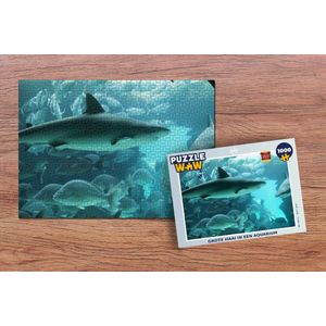 Puzzel Grote haai in een aquarium - Legpuzzel - Puzzel 1000 stukjes volwassenen
