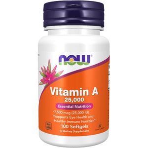 Now Foods - Vitamine A - 7500 mcg - 100 Softgels