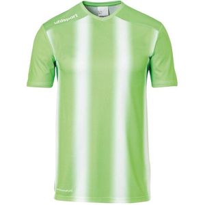 Uhlsport Stripe 2.0 Shirt Korte Mouw Heren - Fluo Groen / Wit | Maat: 2XL