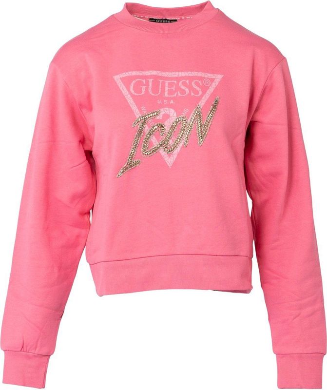 Guess - Cn Icon - Dames Sweatshirt - Fel Roze