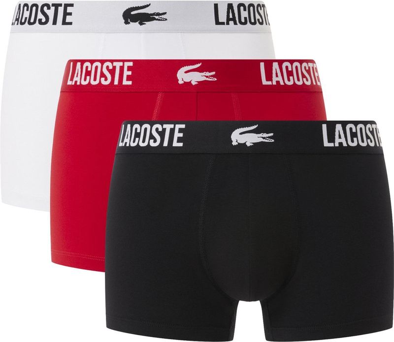 LACOSTE Boxershorts  rood / zwart / wit