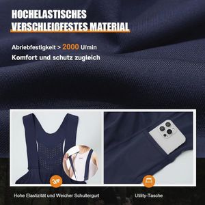 Heren Fietsbroek Met Hoge Elasticiteit en Gevoerde Lange Fit