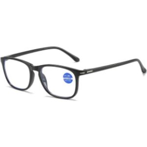 Computerbril +4.00 | Vierkant montuur | Op Sterkte | Met Anti Blauw Licht Filter | Screen Glasses | TV Bril | Werk Bril