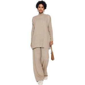 Trendyol Nertsen Split Wijde Pijpen Reispak Medium Dun Zacht Breisel Onder-Top Set Tctaw24Us00028