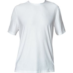 Skechers Heren T-shirt Ronde Hals - Maat L - Wit - Voor Sportief Wandelen